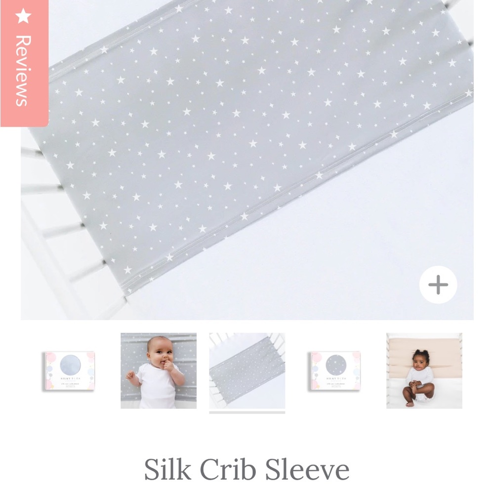 Starry Gray Silk Crib Sleeve